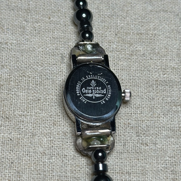 Peyote Bird Santa Fe Beaded Single Strand Silver Watch - AS IS No Battery - Picture 4 of 6